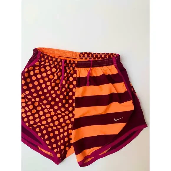 Nike Dri - Fit Purple & Orange Striped & Polka Dot Active Wear Shorts Women's XS - Picture 3 of 11